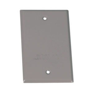 TAPA CIEGA RECTANGULAR, 1 GANG, PARA CAJA DE INTEMPERIE