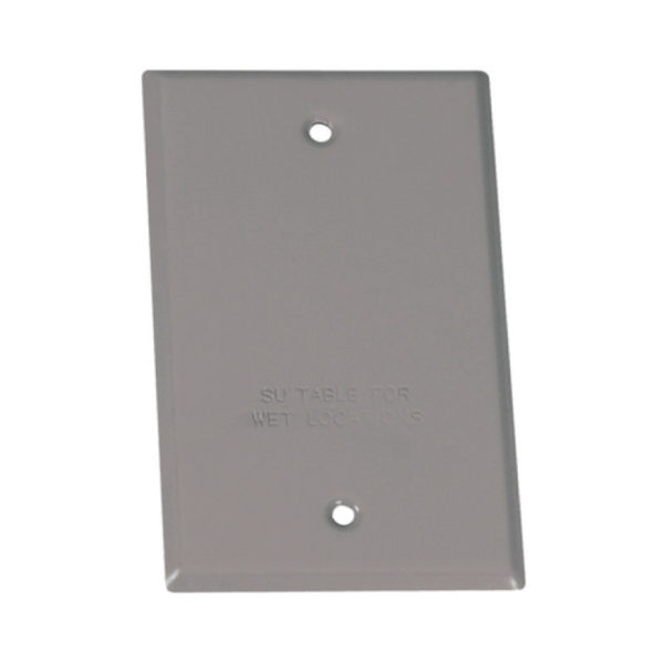 TAPA CIEGA RECTANGULAR, 1 GANG, PARA CAJA DE INTEMPERIE